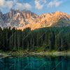 Xxl Wandbild Bergsee Im Wald Querformat Zoom