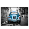 Xxl Wandbild Blauer Oldtimer Querformat Produktvorschau Frontal