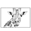 Xxl Wandbild Bleistiftzeichnung Giraffe Querformat Produktvorschau Frontal
