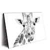 Xxl Wandbild Bleistiftzeichnung Giraffe Querformat Produktvorschau Seitlich