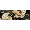 Xxl Wandbild Blueten Gold Weiss Schwarz Panorama Motivvorschau