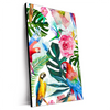 Xxl Wandbild Blumen Papageien Aquarell Hochformat Produktvorschau Seitlich