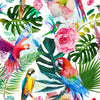 Xxl Wandbild Blumen Papageien Aquarell Quadrat Motivvorschau