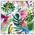 Xxl Wandbild Blumen Papageien Aquarell Quadrat Produktvorschau Frontal