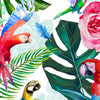 Xxl Wandbild Blumen Papageien Aquarell Quadrat Zoom