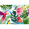 Xxl Wandbild Blumen Papageien Aquarell Querformat Motivvorschau