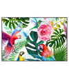 Xxl Wandbild Blumen Papageien Aquarell Querformat Produktvorschau Frontal
