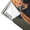 Xxl Wandbild Blumenportrait Einer Frau Quadrat Materialvorschau