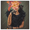 Xxl Wandbild Blumenportrait Einer Frau Quadrat Produktvorschau Frontal