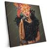 Xxl Wandbild Blumenportrait Einer Frau Quadrat Produktvorschau Seitlich