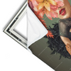 Xxl Wandbild Blumenportrait Einer Frau Querformat Materialvorschau