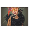 Xxl Wandbild Blumenportrait Einer Frau Querformat Produktvorschau Frontal