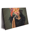 Xxl Wandbild Blumenportrait Einer Frau Querformat Produktvorschau Seitlich