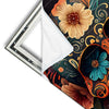 Xxl Wandbild Blumenschaedel Schwarz Hochformat Materialvorschau