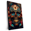 Xxl Wandbild Blumenschaedel Schwarz Hochformat Produktvorschau Seitlich