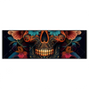 Xxl Wandbild Blumenschaedel Schwarz Panorama Produktvorschau Frontal