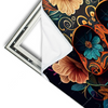 Xxl Wandbild Blumenschaedel Schwarz Querformat Materialvorschau