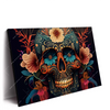 Xxl Wandbild Blumenschaedel Schwarz Querformat Produktvorschau Seitlich