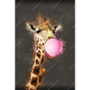 Xxl Wandbild Bubble Gum Giraffe Hochformat Motivvorschau