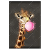 Xxl Wandbild Bubble Gum Giraffe Hochformat Produktvorschau Frontal