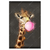 Xxl Wandbild Bubble Gum Giraffe Hochformat Produktvorschau Frontal