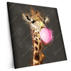 Xxl Wandbild Bubble Gum Giraffe Quadrat Produktvorschau Seitlich