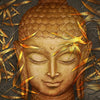 Xxl Wandbild Buddha Bambus In Gold Quadrat Motivvorschau