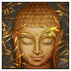 Xxl Wandbild Buddha Bambus In Gold Quadrat Produktvorschau Frontal