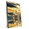 Xxl Wandbild Buddha Bei Sonnenaufgang Hochformat Produktvorschau Seitlich