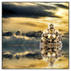 Xxl Wandbild Buddha Bei Sonnenaufgang Quadrat Produktvorschau Frontal