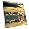 Xxl Wandbild Buddha Bei Sonnenaufgang Quadrat Produktvorschau Seitlich