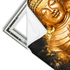 Xxl Wandbild Buddha Golden Splash Quadrat Materialvorschau