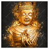 Xxl Wandbild Buddha Golden Splash Quadrat Produktvorschau Frontal