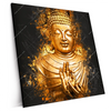 Xxl Wandbild Buddha Golden Splash Quadrat Produktvorschau Seitlich