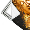 Xxl Wandbild Buddha Golden Splash Querformat Materialvorschau