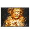 Xxl Wandbild Buddha Golden Splash Querformat Produktvorschau Frontal