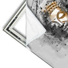 Xxl Wandbild Buddha Grunge Stil Quadrat Materialvorschau