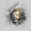 Xxl Wandbild Buddha Grunge Stil Quadrat Motivvorschau