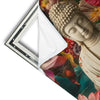 Xxl Wandbild Buddha In Farbenfrohen Blumen Hochformat Materialvorschau