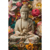 Xxl Wandbild Buddha In Farbenfrohen Blumen Hochformat Motivvorschau