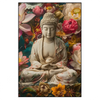 Xxl Wandbild Buddha In Farbenfrohen Blumen Hochformat Produktvorschau Frontal