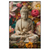 Xxl Wandbild Buddha In Farbenfrohen Blumen Hochformat Produktvorschau Frontal