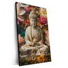 Xxl Wandbild Buddha In Farbenfrohen Blumen Hochformat Produktvorschau Seitlich
