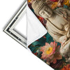 Xxl Wandbild Buddha In Farbenfrohen Blumen Quadrat Materialvorschau