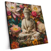 Xxl Wandbild Buddha In Farbenfrohen Blumen Quadrat Produktvorschau Seitlich