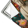Xxl Wandbild Buddha In Farbenfrohen Blumen Querformat Materialvorschau