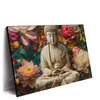 Xxl Wandbild Buddha In Farbenfrohen Blumen Querformat Produktvorschau Seitlich