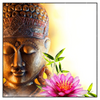 Xxl Wandbild Buddha Kopf Seerose Quadrat Produktvorschau Frontal