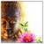 Xxl Wandbild Buddha Kopf Seerose Quadrat Produktvorschau Frontal