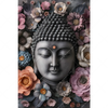 Xxl Wandbild Buddha Kunst Mit Pastellblueten Hochformat Motivvorschau